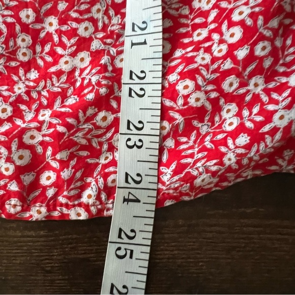 Princess Polly Red Floral Mini Dress Size 2 Feminine Romantic Ruffle Festival - Picture 15 of 16